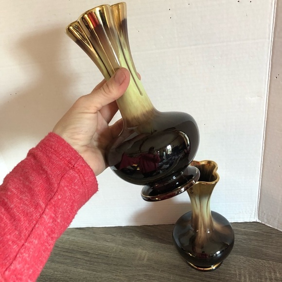 1950s Germany Drip Glaze Vases - Picture 8 of 13